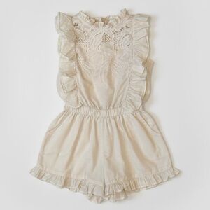 NWT Tutu du Monde Porcelain Doll Embroidered Ruffle Romper Playsuit | Girls 2-3